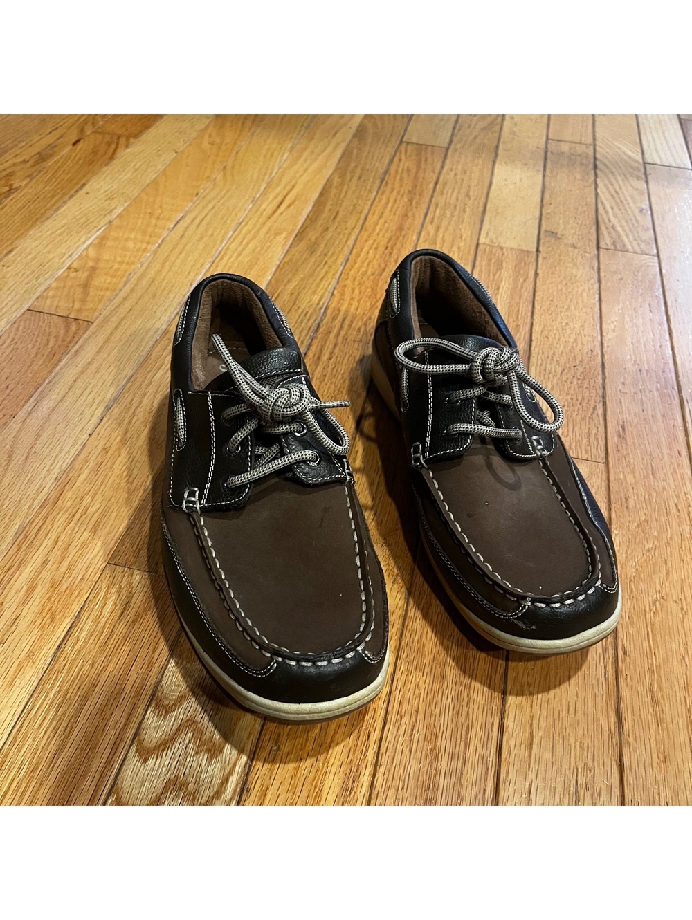 Florsheim Men's Brown Leather Boat Shoes Size 8.5W